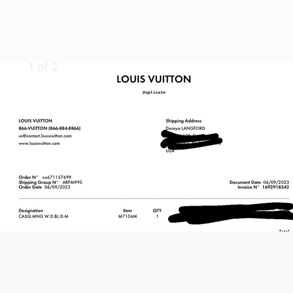 Denim Louis Vuitton hat - Picture 2 of 2